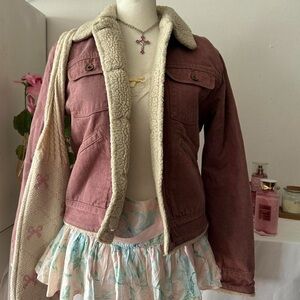 GAP Pink and Cream Jean Jacket